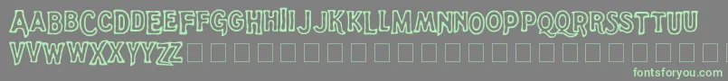 QuixoticQuixotic2 Font – Green Fonts on Gray Background