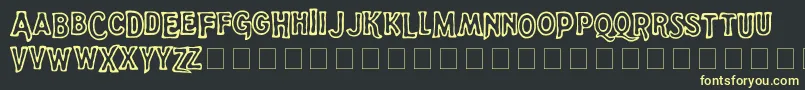 QuixoticQuixotic2 Font – Yellow Fonts on Black Background