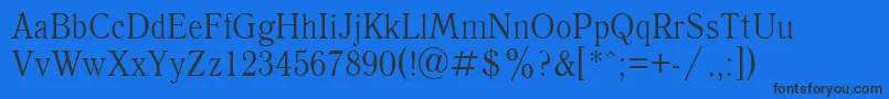 Antiqua90n Font – Black Fonts on Blue Background