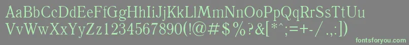 フォントAntiqua90n – 灰色の背景に緑のフォント