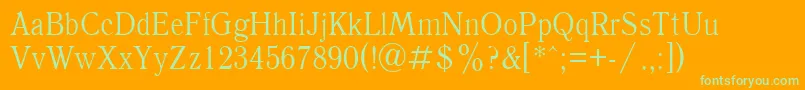 Antiqua90n Font – Green Fonts on Orange Background