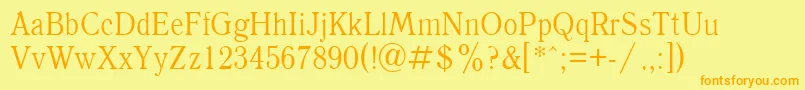 Antiqua90n Font – Orange Fonts on Yellow Background