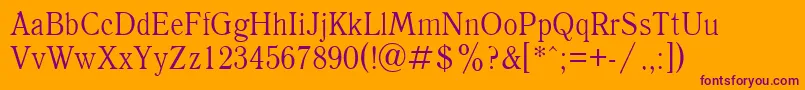 Antiqua90n Font – Purple Fonts on Orange Background