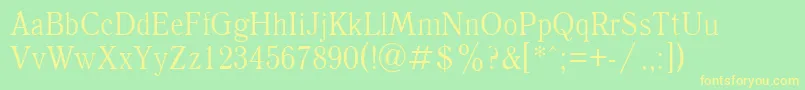 Antiqua90n Font – Yellow Fonts on Green Background