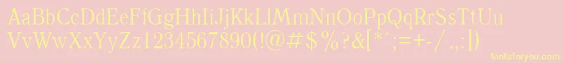 Antiqua90n Font – Yellow Fonts on Pink Background