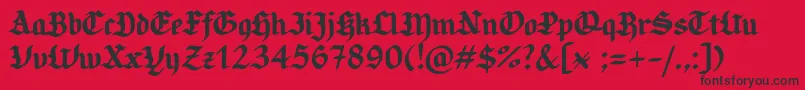 CandlebrightSample Font – Black Fonts on Red Background