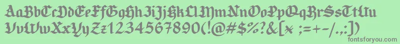 CandlebrightSample Font – Gray Fonts on Green Background