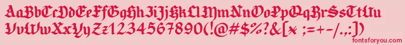 CandlebrightSample Font – Red Fonts on Pink Background