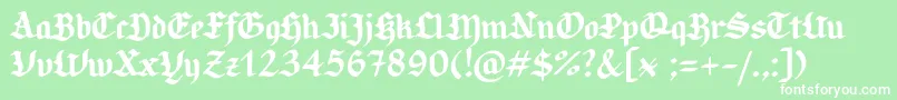 CandlebrightSample Font – White Fonts on Green Background