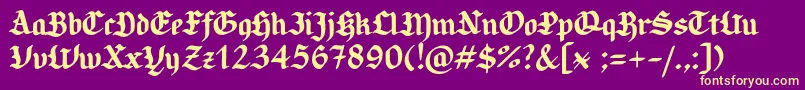 CandlebrightSample Font – Yellow Fonts on Purple Background