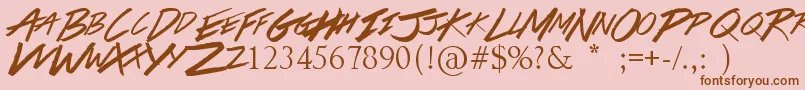 ColorsOfAutumn Font – Brown Fonts on Pink Background