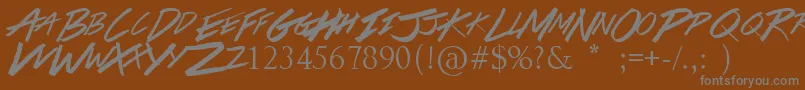 ColorsOfAutumn Font – Gray Fonts on Brown Background