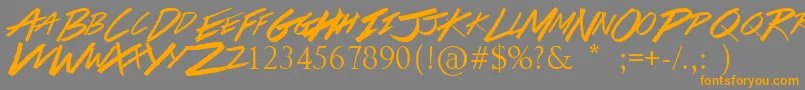ColorsOfAutumn Font – Orange Fonts on Gray Background