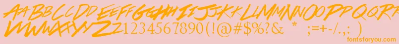 ColorsOfAutumn Font – Orange Fonts on Pink Background