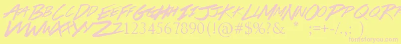ColorsOfAutumn Font – Pink Fonts on Yellow Background
