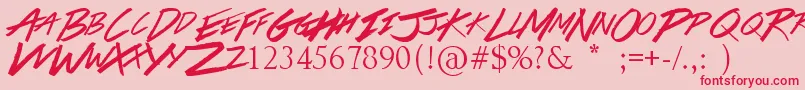 ColorsOfAutumn Font – Red Fonts on Pink Background