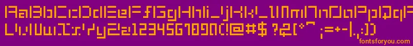 ShuinSans Font – Orange Fonts on Purple Background