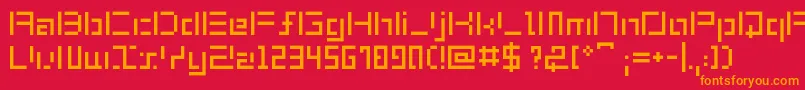 ShuinSans Font – Orange Fonts on Red Background