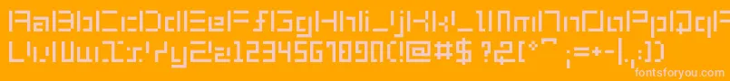 ShuinSans Font – Pink Fonts on Orange Background