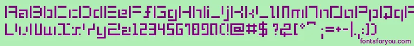 ShuinSans Font – Purple Fonts on Green Background