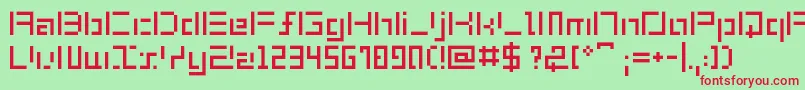 ShuinSans Font – Red Fonts on Green Background