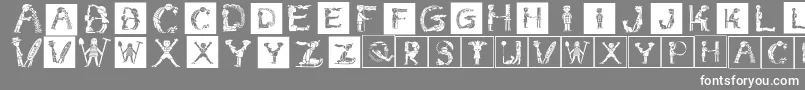 Childrensalphabetinvers Font – White Fonts on Gray Background