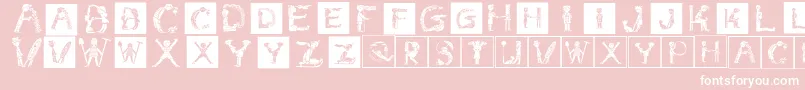 Childrensalphabetinvers Font – White Fonts on Pink Background