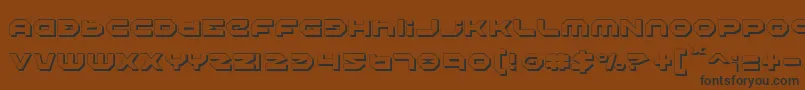 HaloShadow Font – Black Fonts on Brown Background