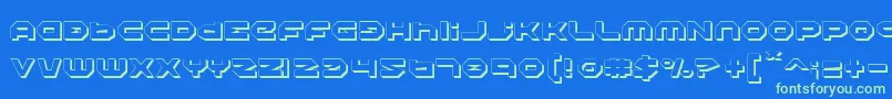 HaloShadow Font – Green Fonts on Blue Background