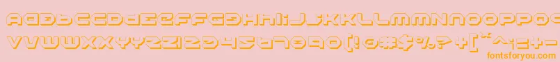 HaloShadow Font – Orange Fonts on Pink Background