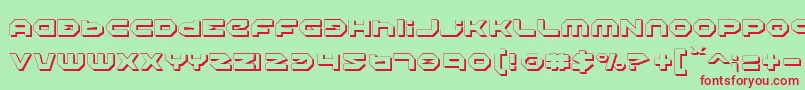 HaloShadow Font – Red Fonts on Green Background