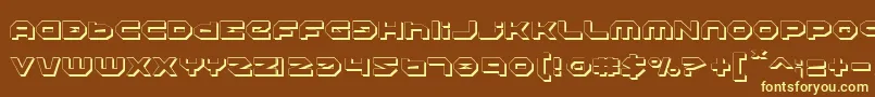 HaloShadow Font – Yellow Fonts on Brown Background