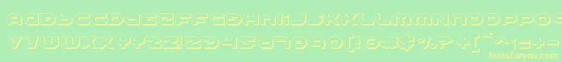 フォントHaloShadow – 黄色の文字が緑の背景にあります