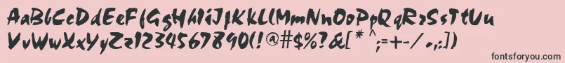 ChopasdbBold Font – Black Fonts on Pink Background