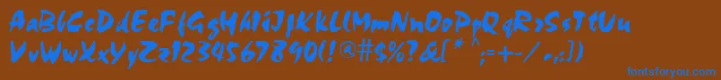 ChopasdbBold Font – Blue Fonts on Brown Background