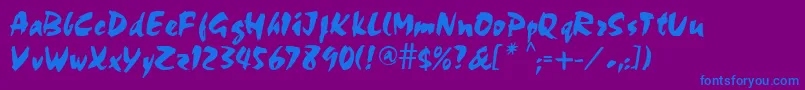 ChopasdbBold Font – Blue Fonts on Purple Background