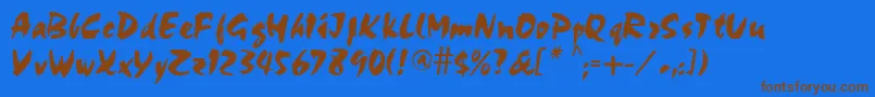 ChopasdbBold Font – Brown Fonts on Blue Background