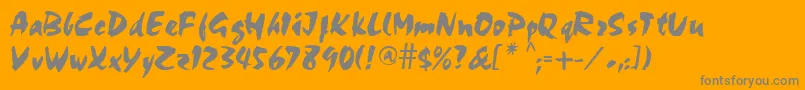 ChopasdbBold Font – Gray Fonts on Orange Background