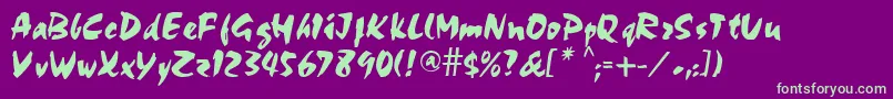 ChopasdbBold Font – Green Fonts on Purple Background