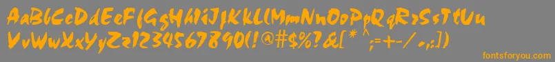ChopasdbBold-Schriftart – Orangefarbene Schriften auf grauem Hintergrund