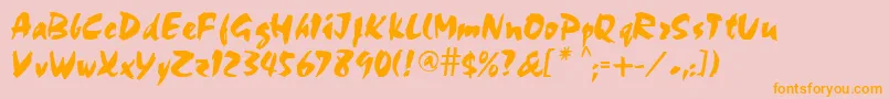 ChopasdbBold Font – Orange Fonts on Pink Background
