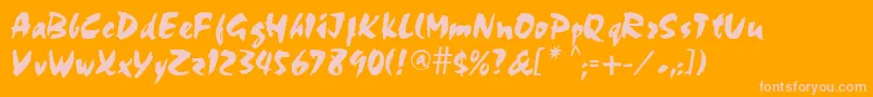 ChopasdbBold Font – Pink Fonts on Orange Background