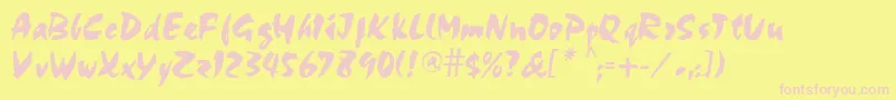ChopasdbBold Font – Pink Fonts on Yellow Background