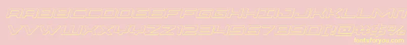 Phoenicia3Dital Font – Yellow Fonts on Pink Background