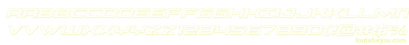 Phoenicia3Dital Font – Yellow Fonts on White Background