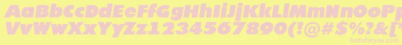 AFuturicanordItalic Font – Pink Fonts on Yellow Background