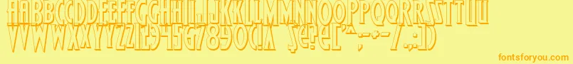 Wolf4s Font – Orange Fonts on Yellow Background