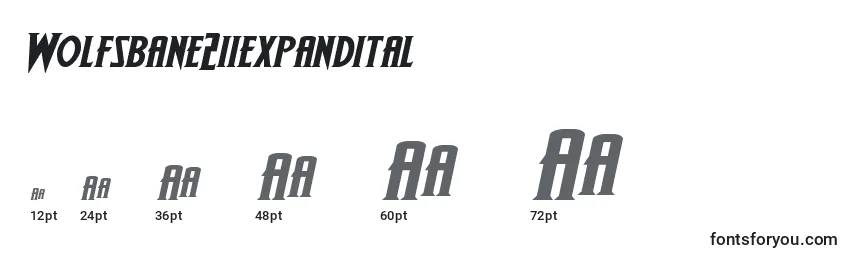sizes of wolfsbane2iiexpandital font, wolfsbane2iiexpandital sizes