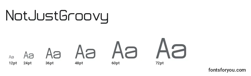 sizes of notjustgroovy font, notjustgroovy sizes