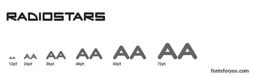 sizes of radiostars font, radiostars sizes